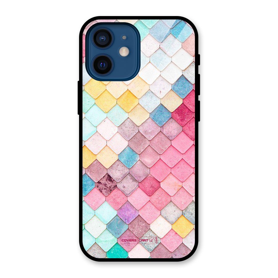 Rocks Pattern Design Glass Back Case for iPhone 12 Mini