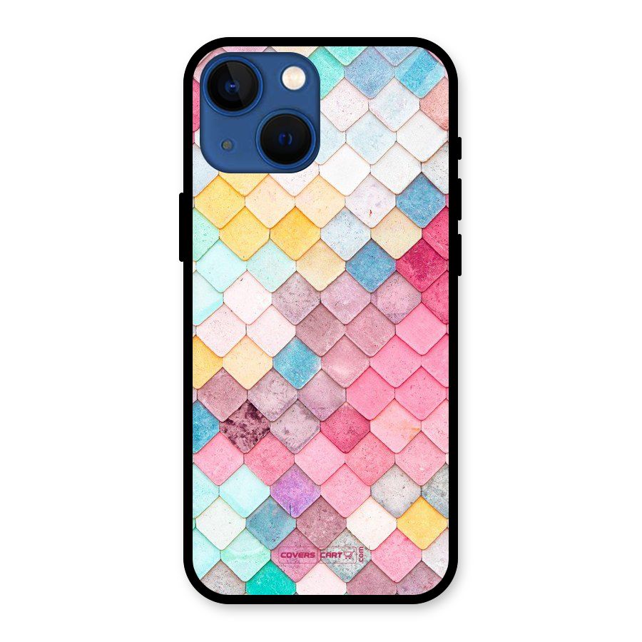 Rocks Pattern Design Glass Back Case for iPhone 13 Mini