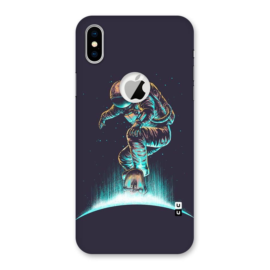 Rolling Spaceman Back Case for iPhone X Logo Cut