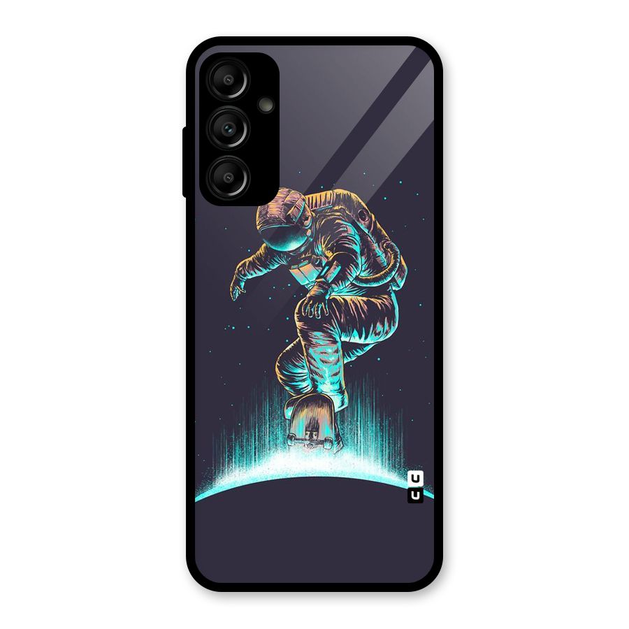 Rolling Spaceman Glass Back Case for Galaxy A14 5G