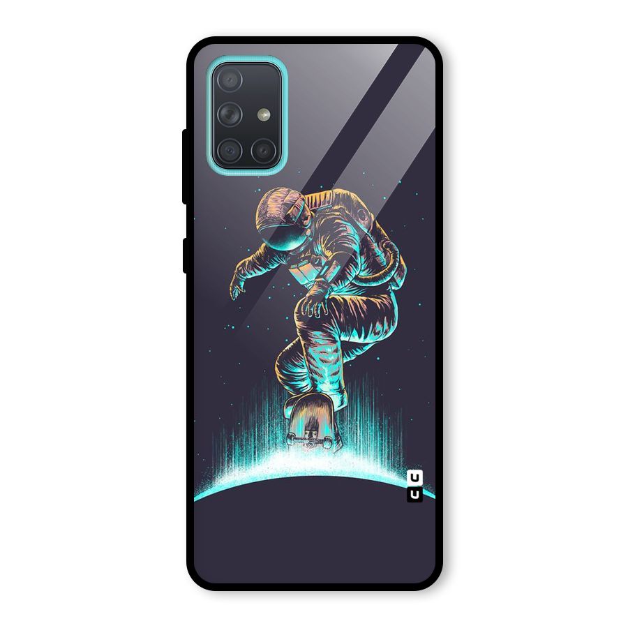 Rolling Spaceman Glass Back Case for Galaxy A71