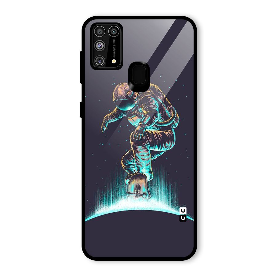 Rolling Spaceman Glass Back Case for Galaxy M31