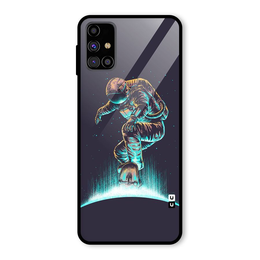 Rolling Spaceman Glass Back Case for Galaxy M31s