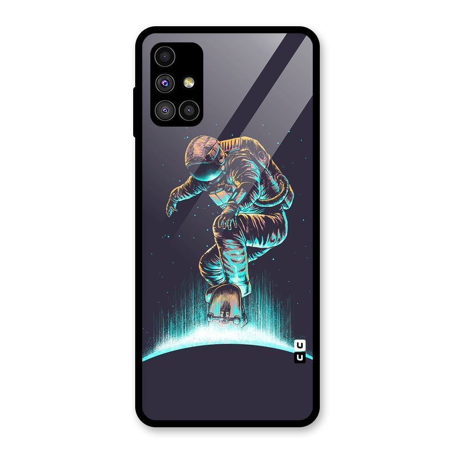 Rolling Spaceman Glass Back Case for Galaxy M51