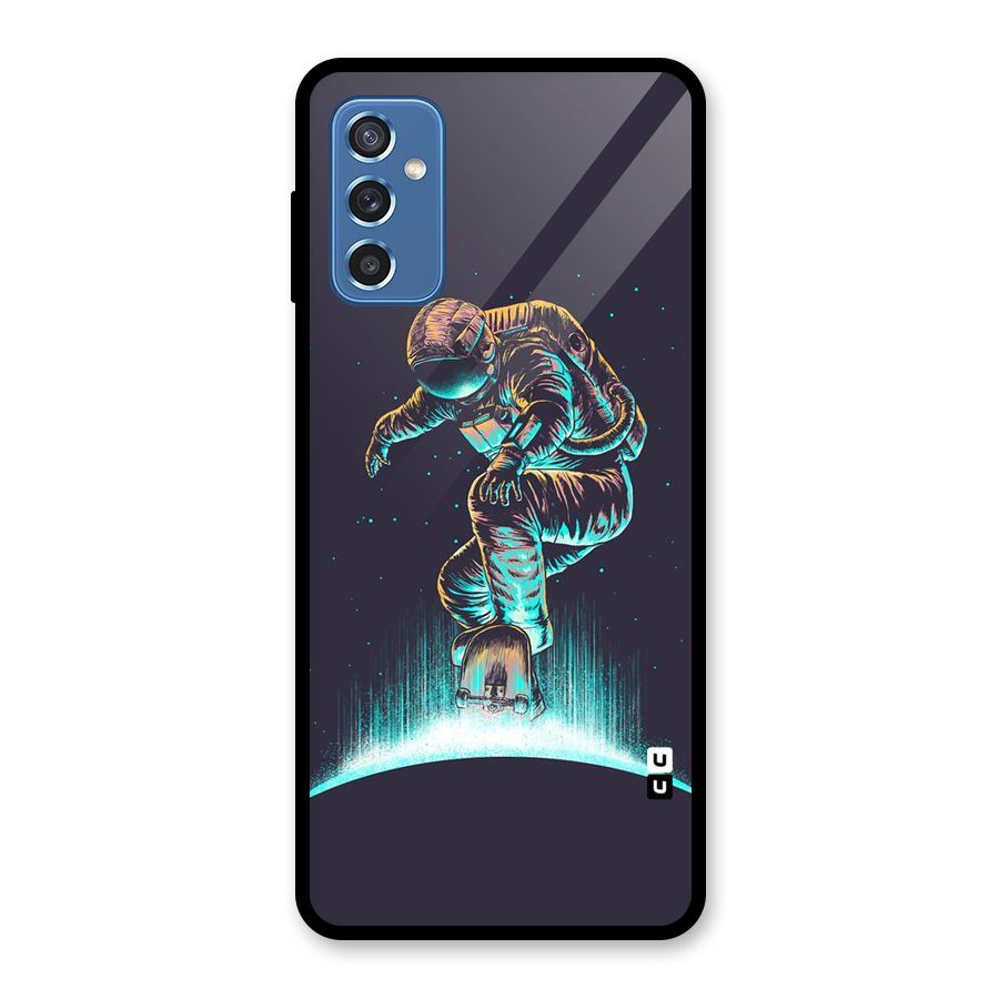 Rolling Spaceman Glass Back Case for Galaxy M52 5G