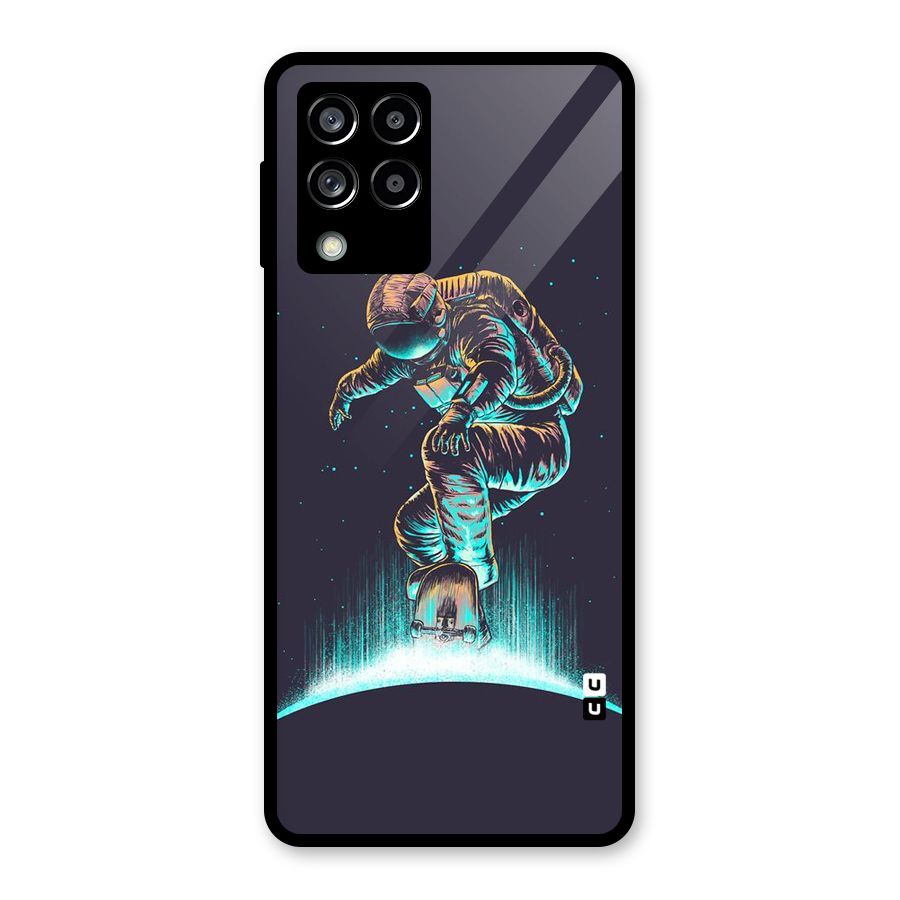 Rolling Spaceman Glass Back Case for Galaxy M53 5G
