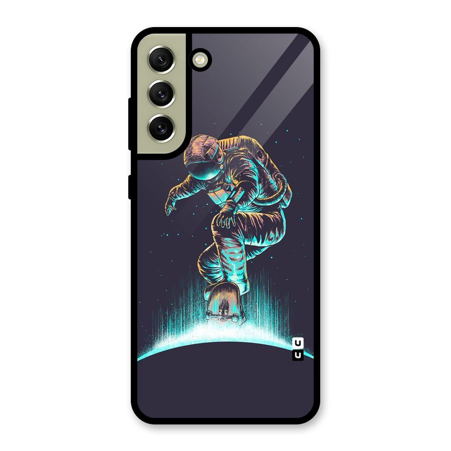 Rolling Spaceman Glass Back Case for Galaxy S21 FE 5G