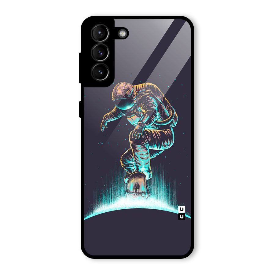 Rolling Spaceman Glass Back Case for Galaxy S21 Plus