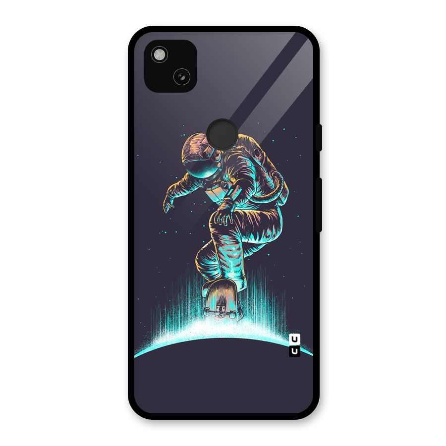 Rolling Spaceman Glass Back Case for Google Pixel 4a