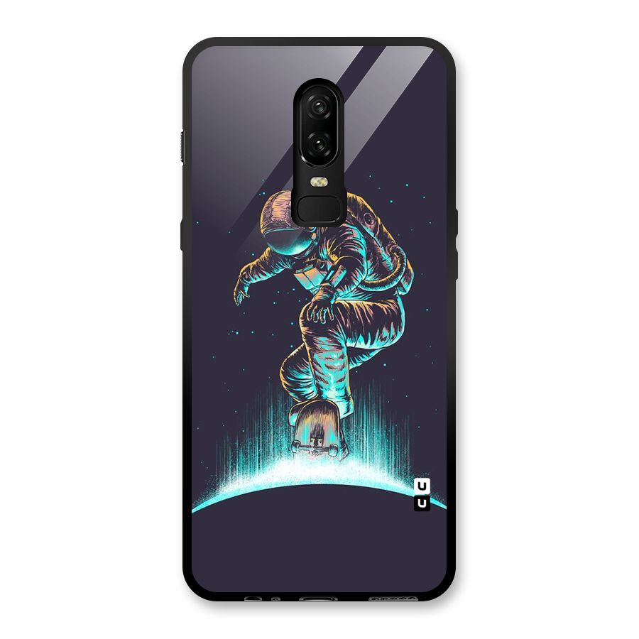 Rolling Spaceman Glass Back Case for OnePlus 6