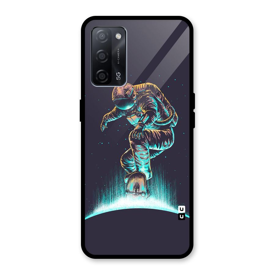 Rolling Spaceman Glass Back Case for Oppo A53s 5G