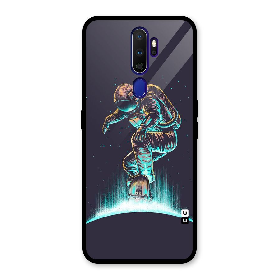 Rolling Spaceman Glass Back Case for Oppo A9 (2020)