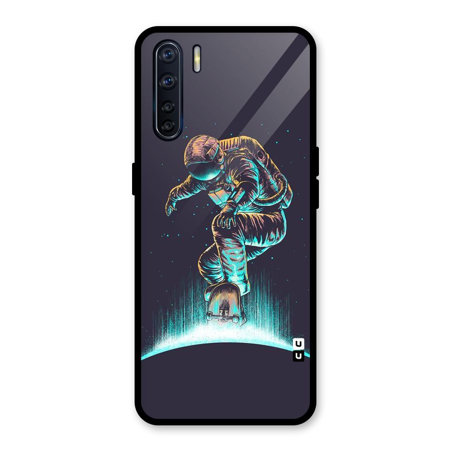Rolling Spaceman Glass Back Case for Oppo F15