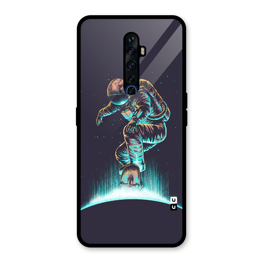 Rolling Spaceman Glass Back Case for Oppo Reno2 F