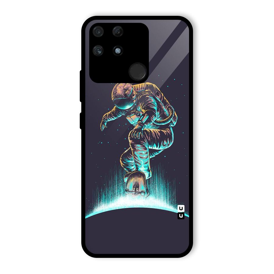 Rolling Spaceman Glass Back Case for Realme Narzo 50A