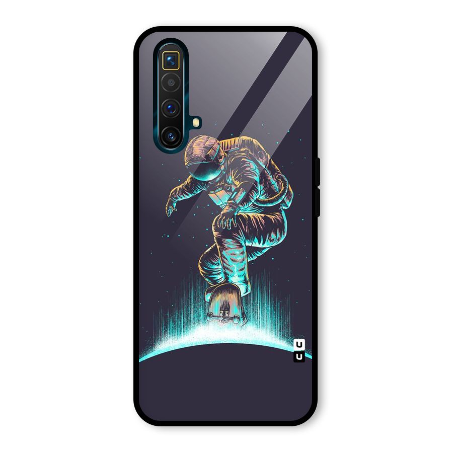 Rolling Spaceman Glass Back Case for Realme X3 SuperZoom