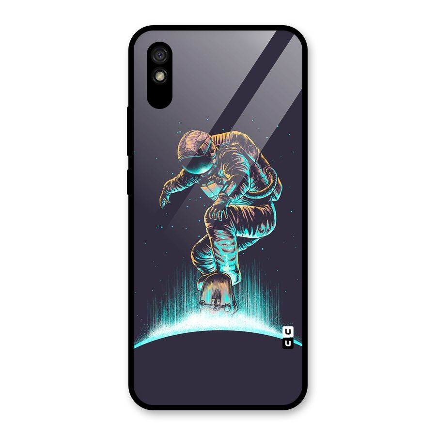 Rolling Spaceman Glass Back Case for Redmi 9A