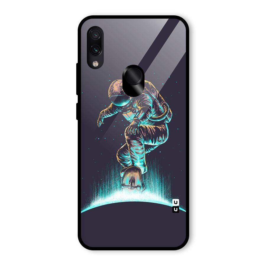 Rolling Spaceman Glass Back Case for Redmi Note 7 Pro