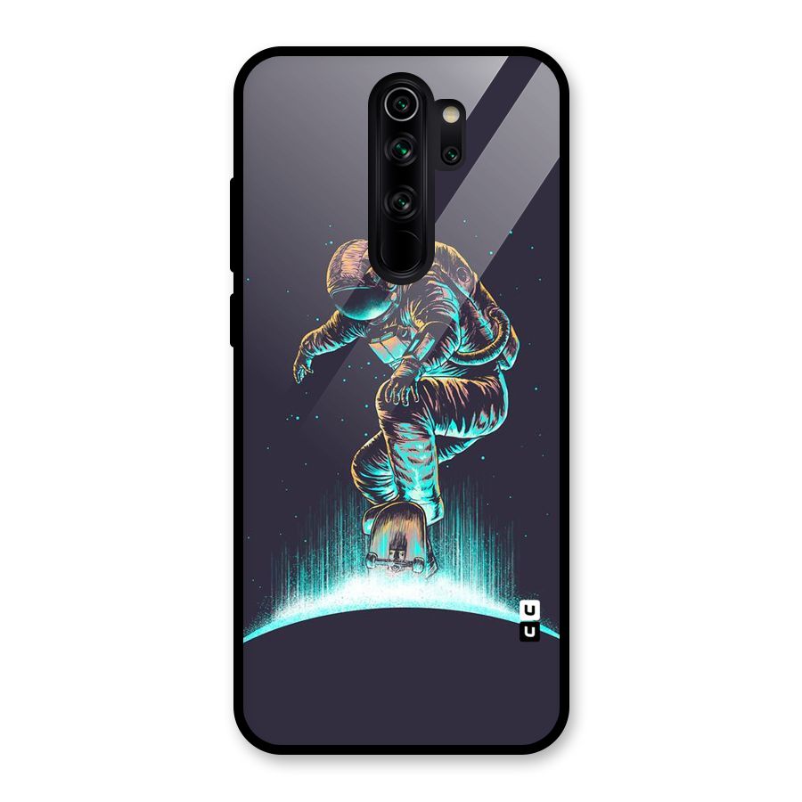 Rolling Spaceman Glass Back Case for Redmi Note 8 Pro