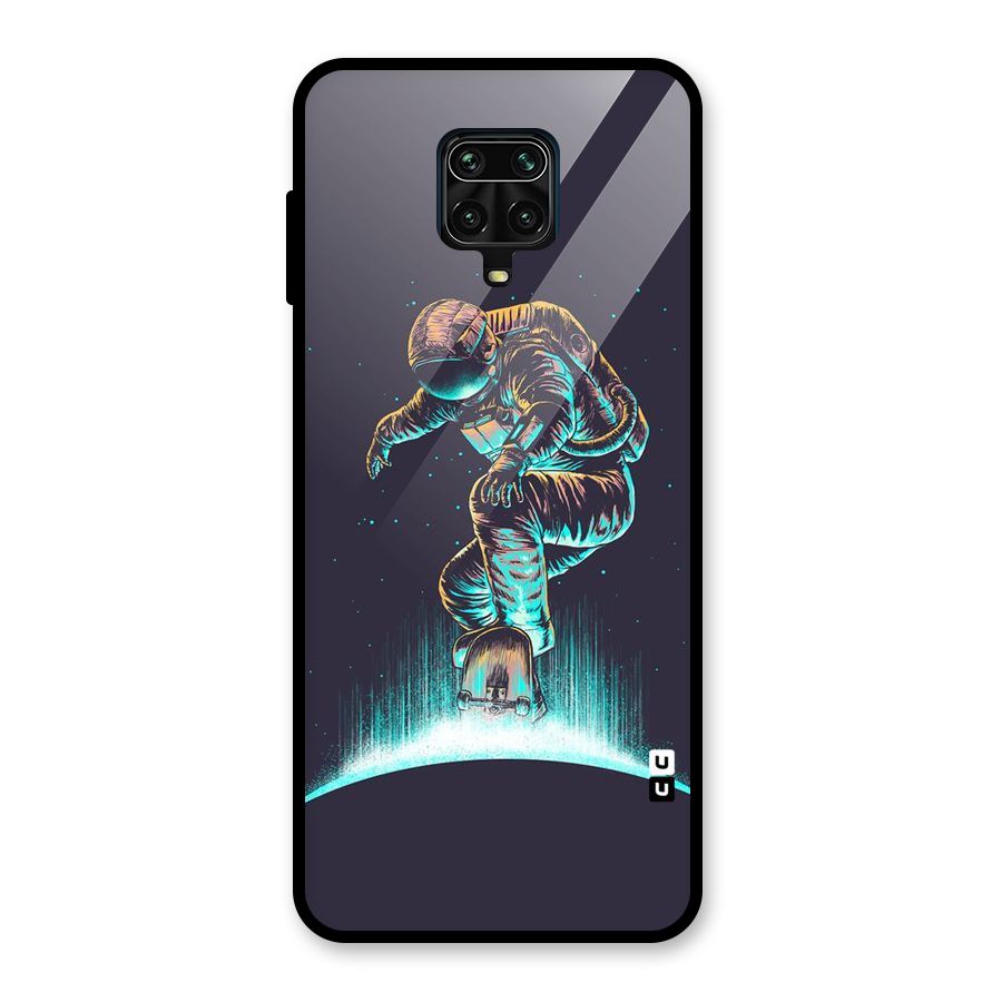 Rolling Spaceman Glass Back Case for Redmi Note 9 Pro
