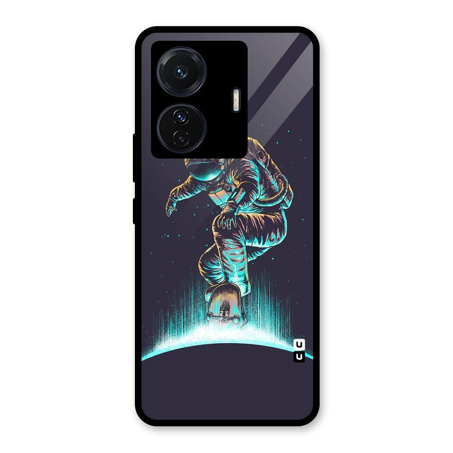 Rolling Spaceman Glass Back Case for Vivo T1 Pro