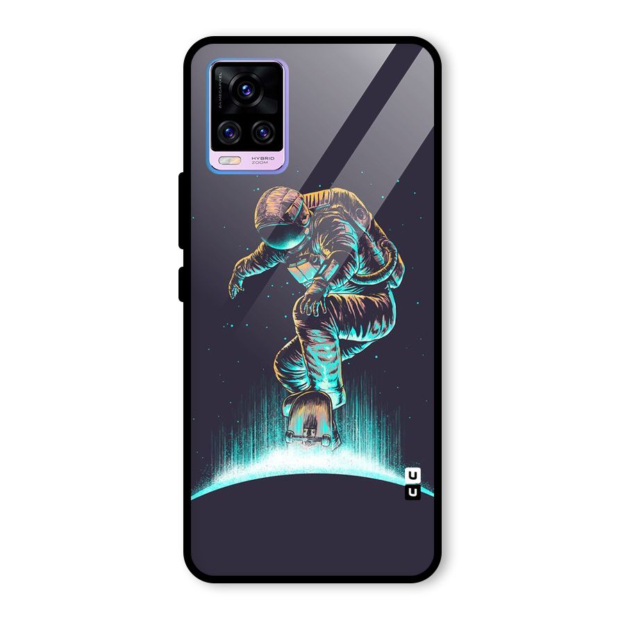 Rolling Spaceman Glass Back Case for Vivo V20 Pro