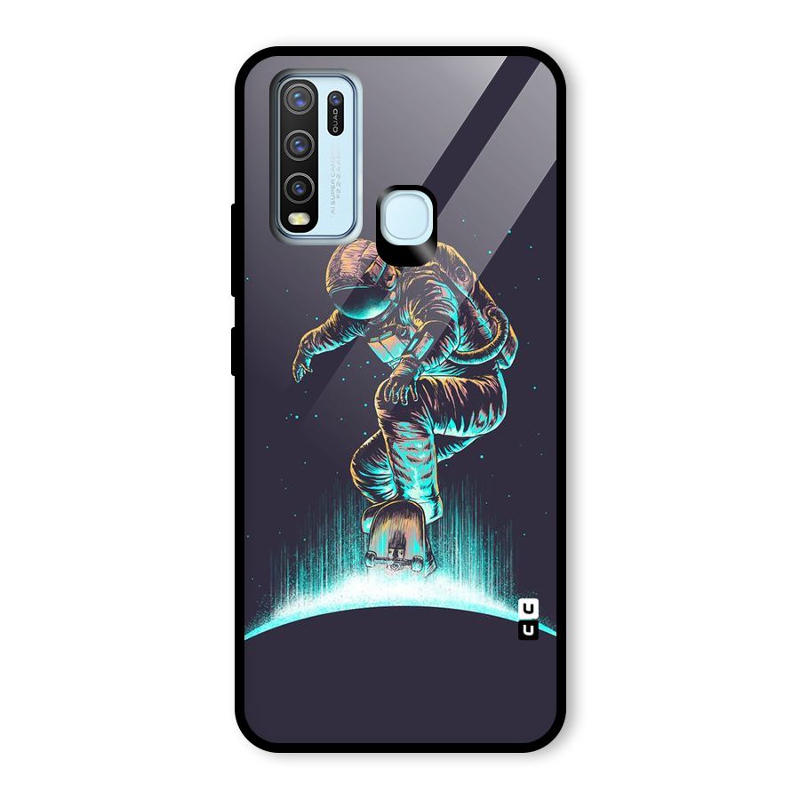 Rolling Spaceman Glass Back Case for Vivo Y30