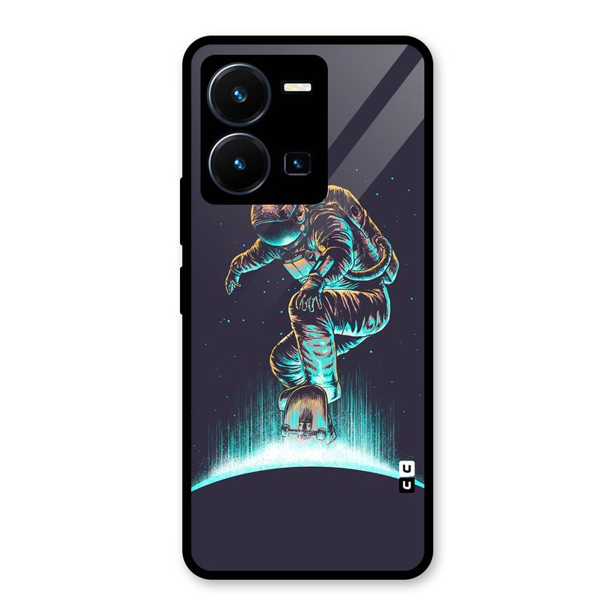 Rolling Spaceman Glass Back Case for Vivo Y35