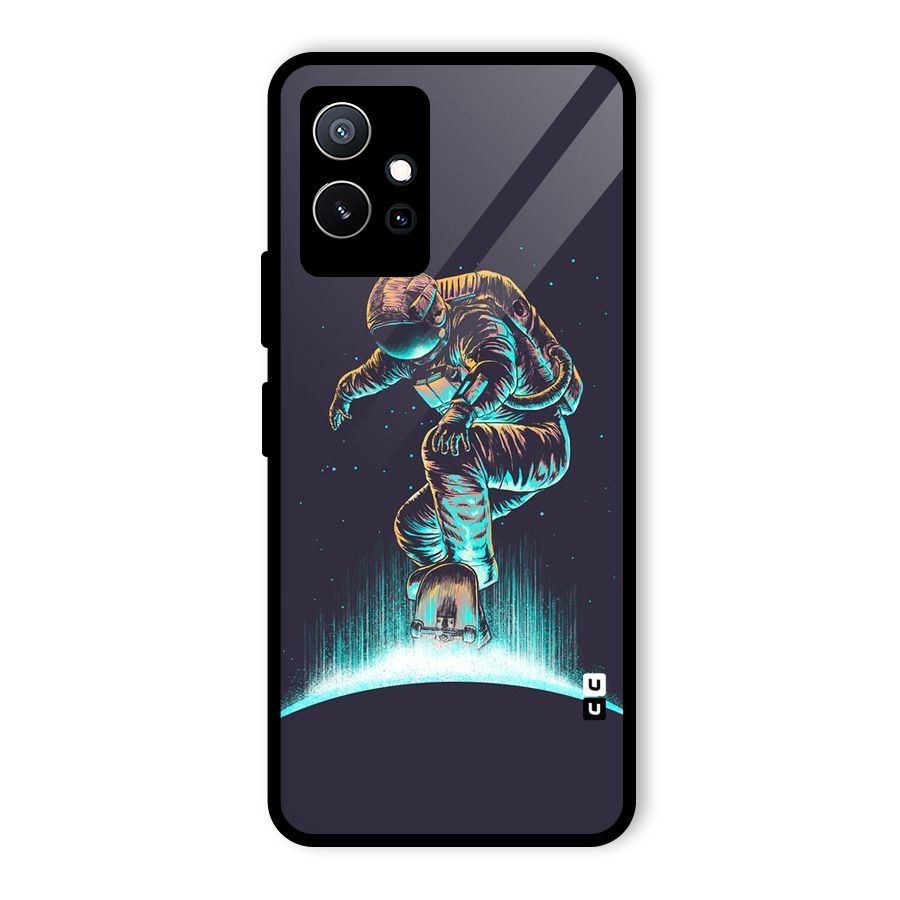 Rolling Spaceman Glass Back Case for Vivo Y75 5G