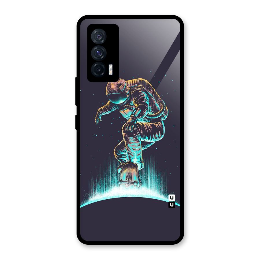 Rolling Spaceman Glass Back Case for Vivo iQOO 7 5G