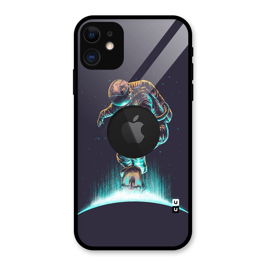 Rolling Spaceman Glass Back Case for iPhone 11 Logo Cut
