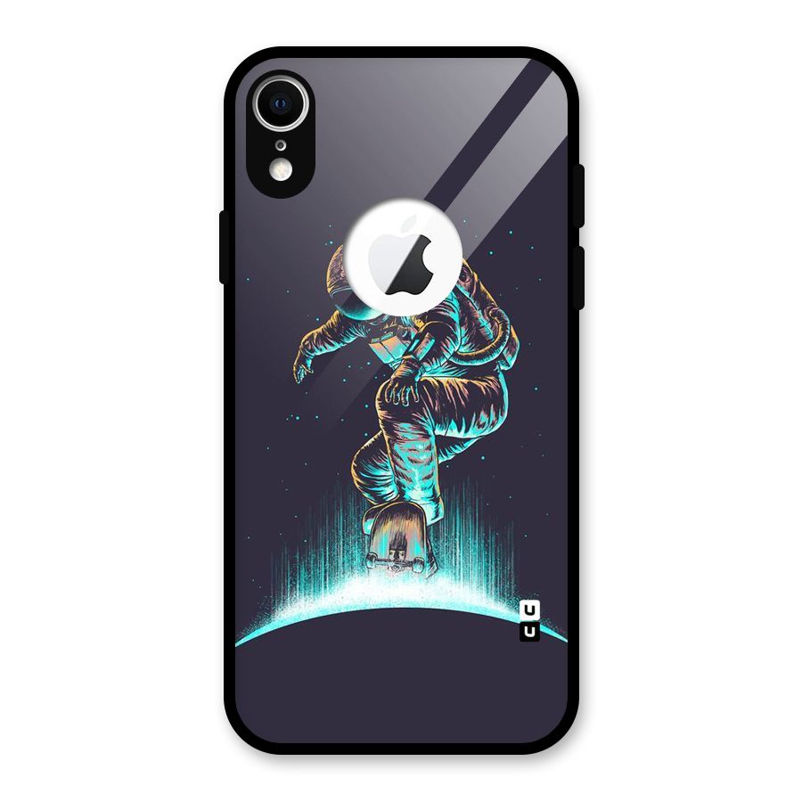 Rolling Spaceman Glass Back Case for iPhone XR Logo Cut