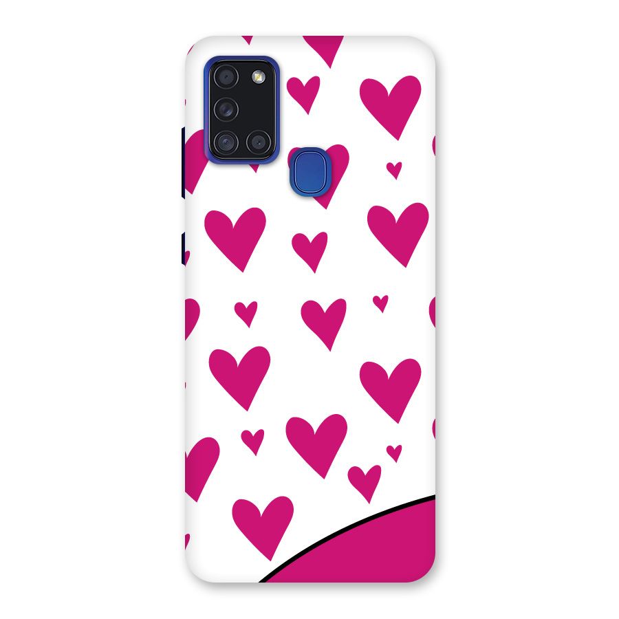 Romantic Couples with Hearts Back Case for Galaxy A21s