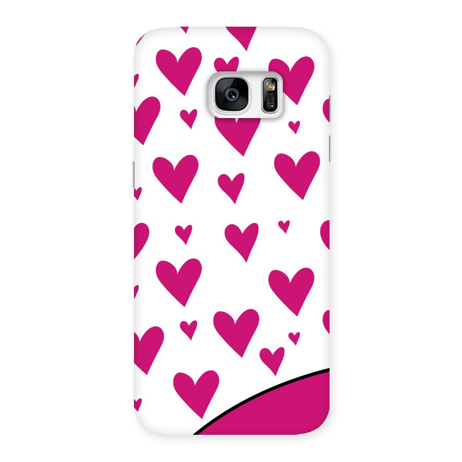 Romantic Couples with Hearts Back Case for Galaxy S7 Edge