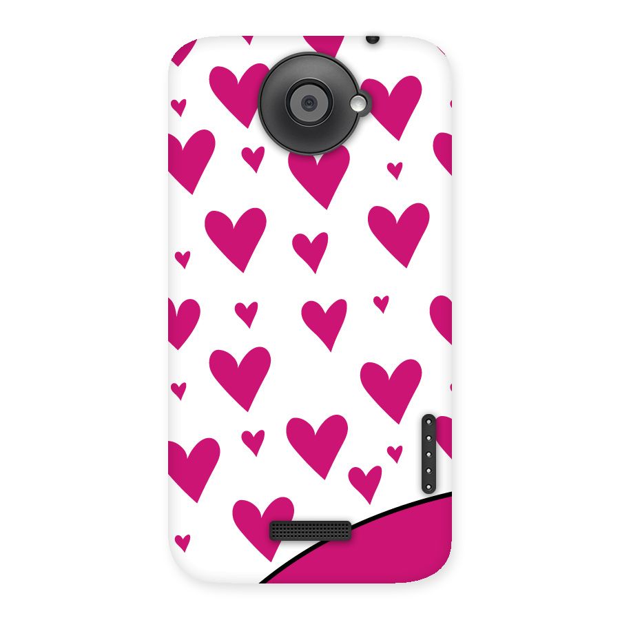 Romantic Couples with Hearts Back Case for HTC One X