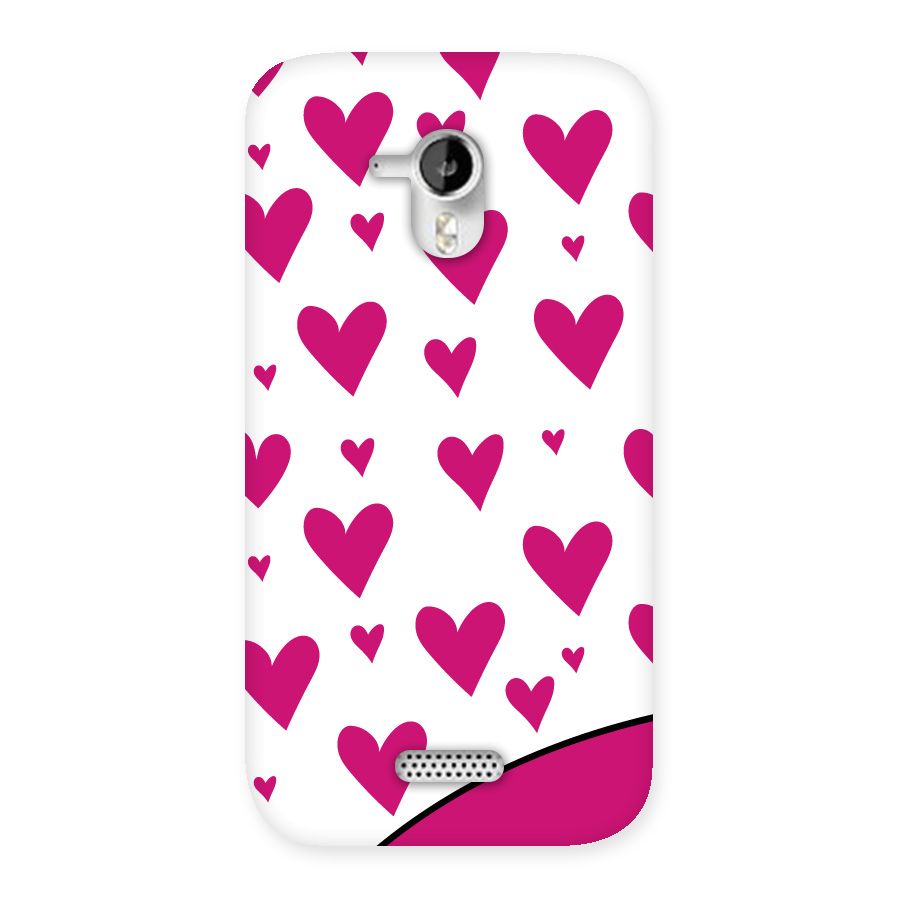 Romantic Couples with Hearts Back Case for Micromax Canvas HD A116