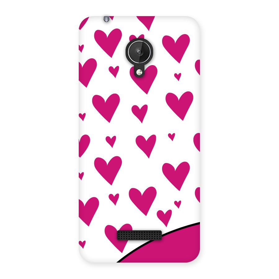 Romantic Couples with Hearts Back Case for Micromax Canvas Spark Q380
