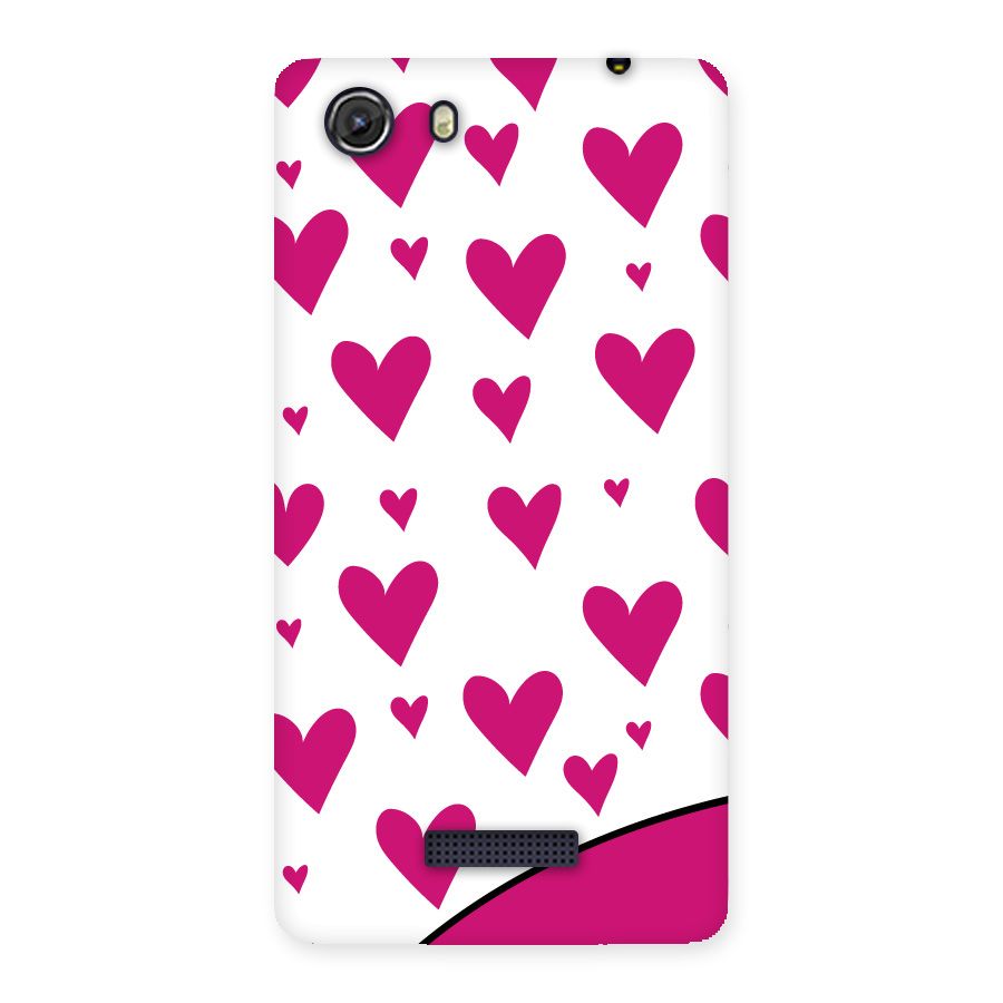 Romantic Couples with Hearts Back Case for Micromax Unite 3