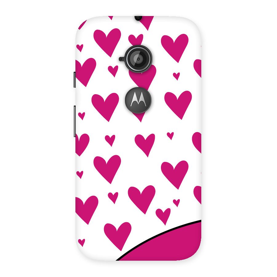 Romantic Couples with Hearts Back Case for Moto E 2nd Gen