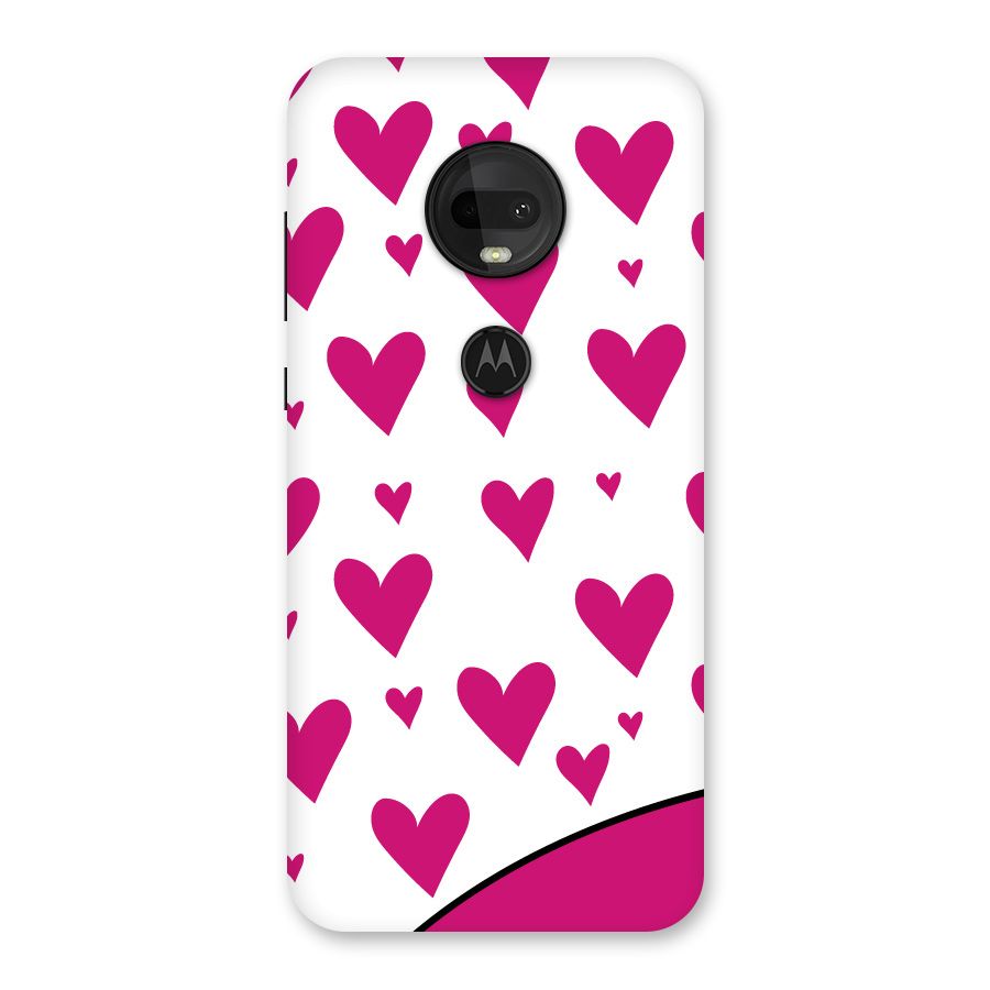 Romantic Couples with Hearts Back Case for Moto G7
