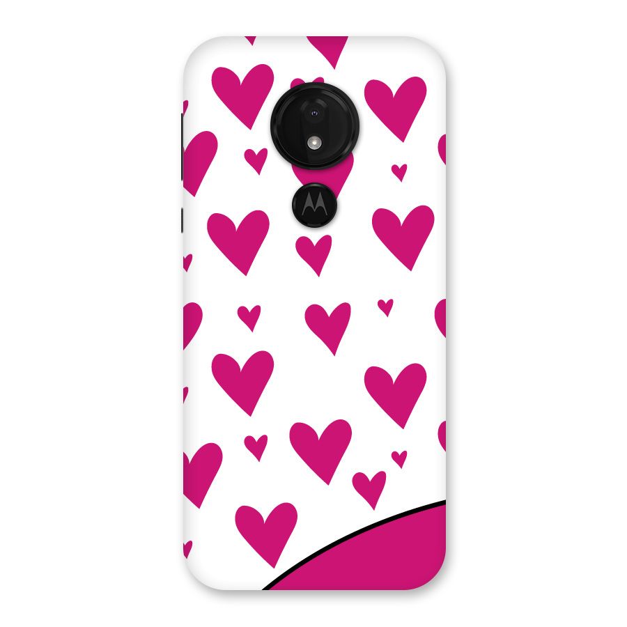 Romantic Couples with Hearts Back Case for Moto G7 Power