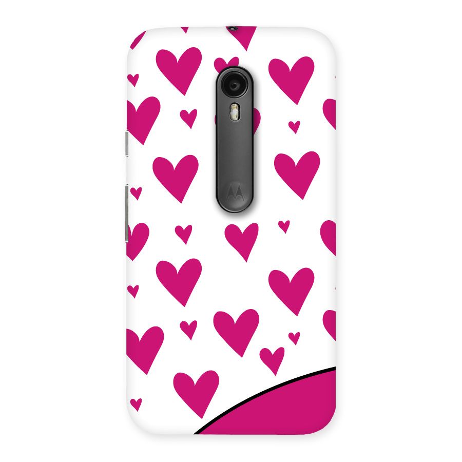 Romantic Couples with Hearts Back Case for Moto G Turbo