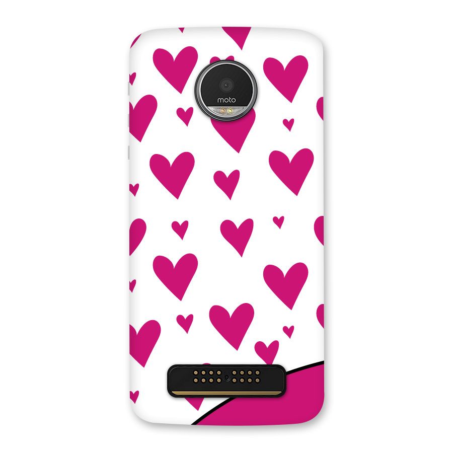 Romantic Couples with Hearts Back Case for Moto Z Play