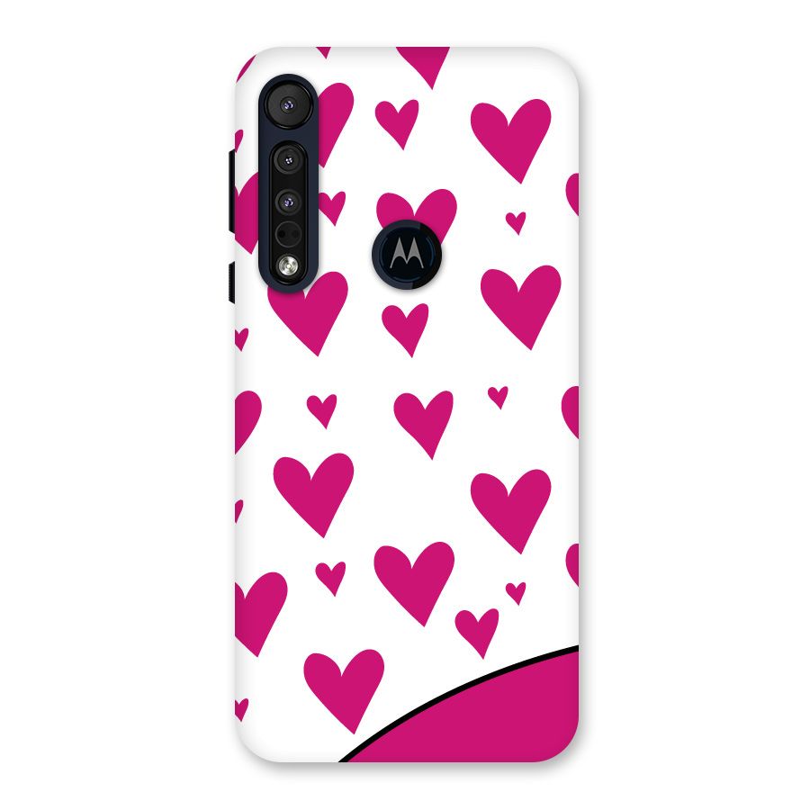 Romantic Couples with Hearts Back Case for Motorola One Macro