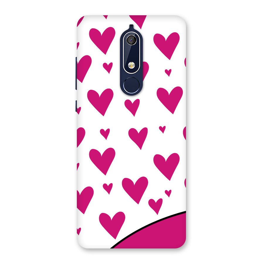 Romantic Couples with Hearts Back Case for Nokia 5.1