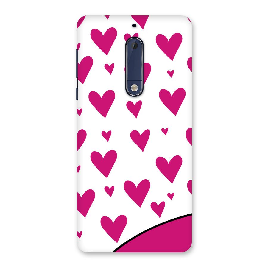 Romantic Couples with Hearts Back Case for Nokia 5