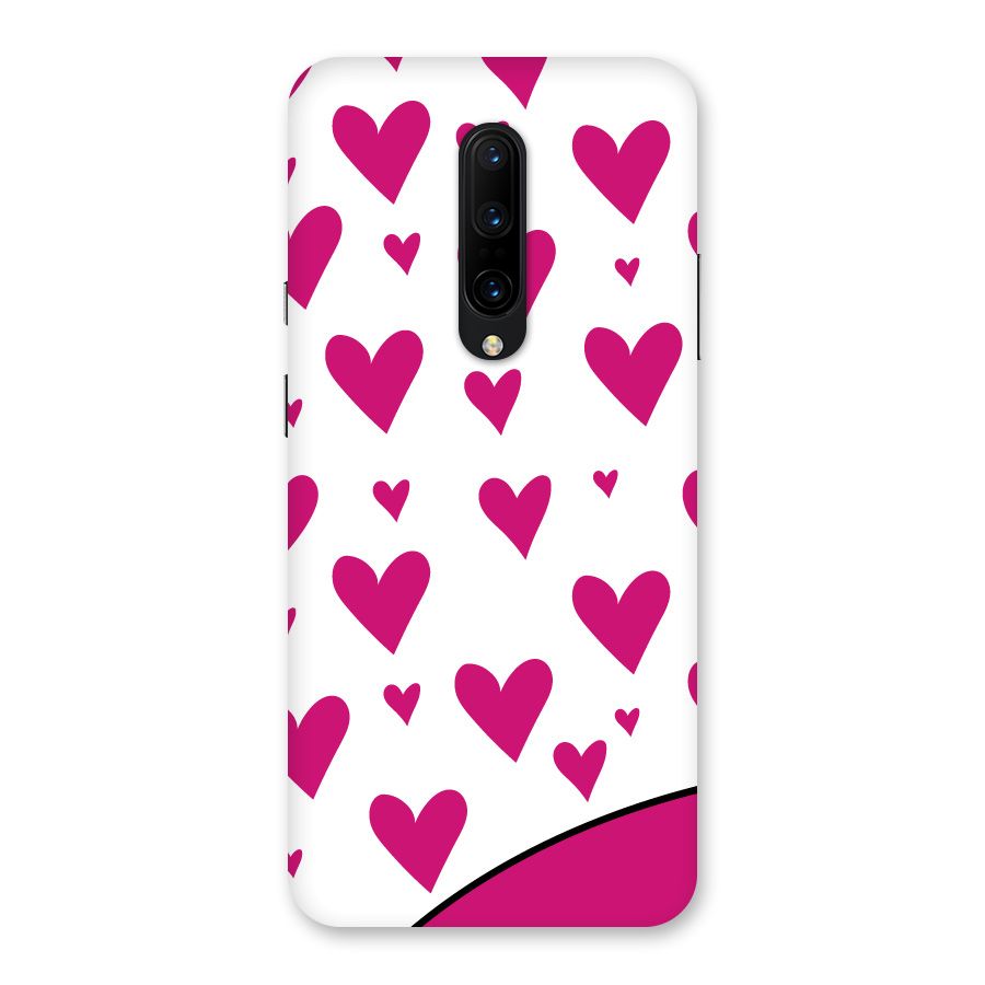 Romantic Couples with Hearts Back Case for OnePlus 7 Pro