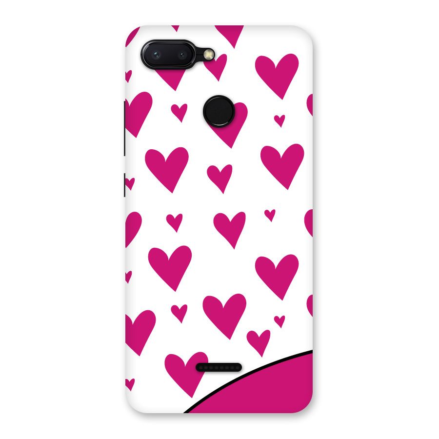Romantic Couples with Hearts Back Case for Redmi 6