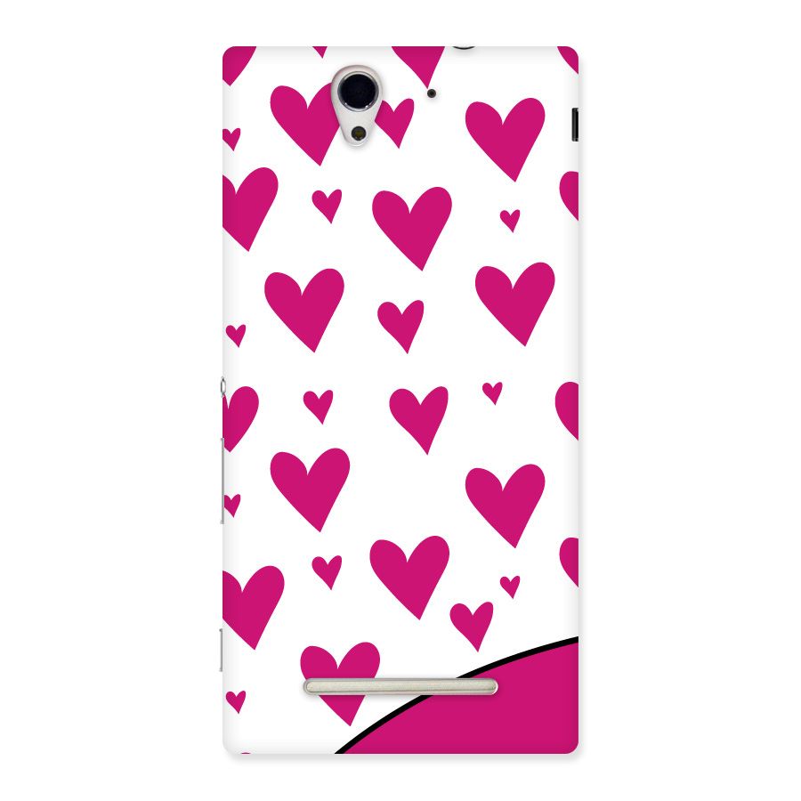 Romantic Couples with Hearts Back Case for Sony Xperia C3