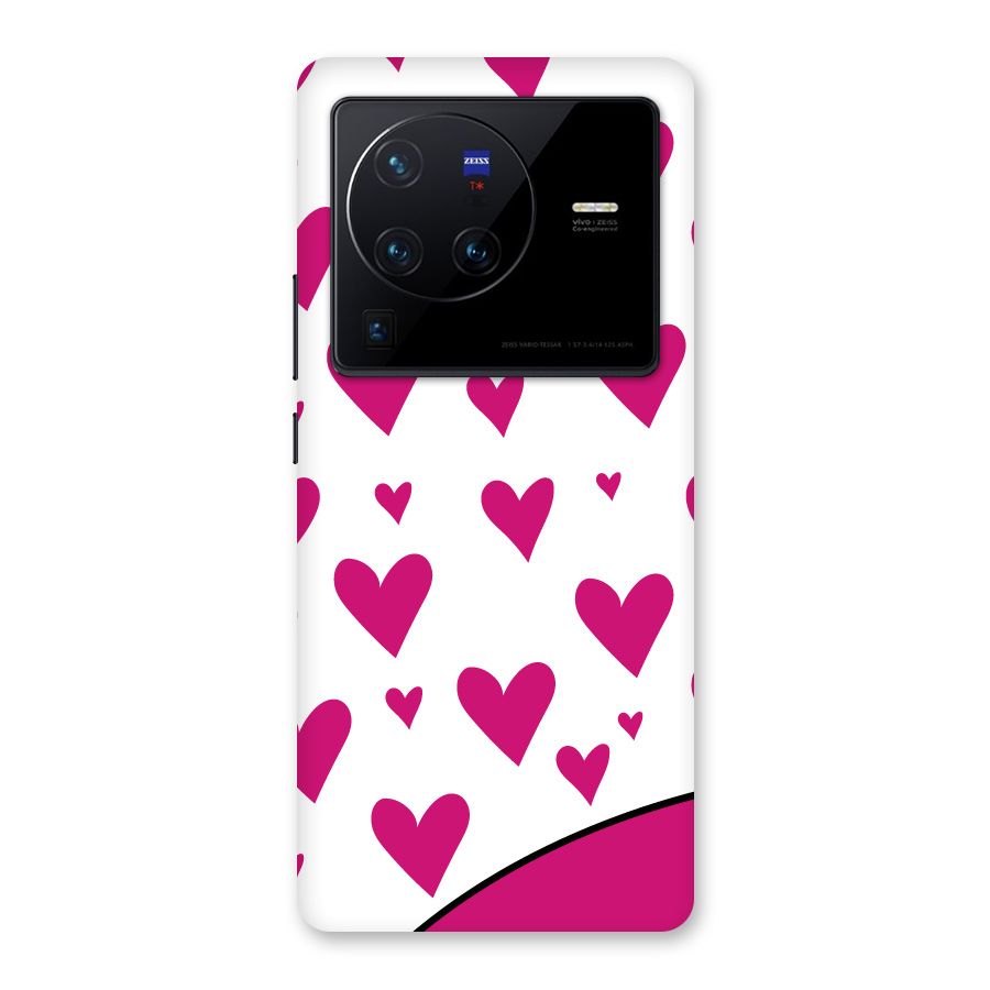 Romantic Couples with Hearts Back Case for Vivo X80 Pro